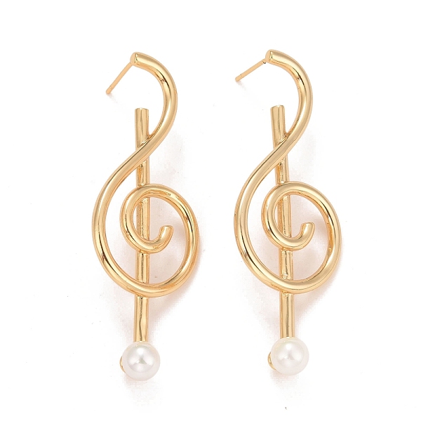 PandaHall Rack Plating Brass Musical Note Dangle Stud Earrings with Acrylic Pearl for Women, Cadmium Free & Nickel Free & Lead Free, Real..., White
PandaHall Rack Plating Brass Musical Note Dangle Stud Earrings with Acrylic Pearl for Women, Cadmium Free & Nickel Free & Lead Free, Real..., White