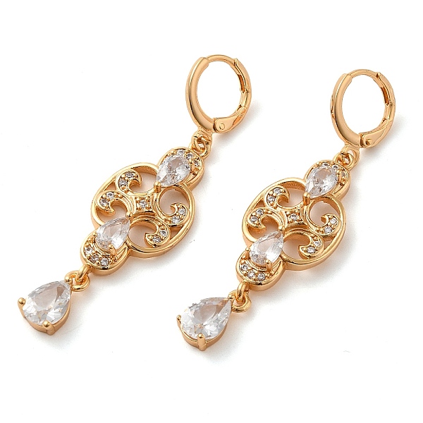 PandaHall Rack Plating Golden Brass Dangle Leverback Earrings, with Cubic Zirconia, Flower, Clear, 52x14mm Cubic Zirconia Flower Clear
PandaHall Rack Plating Golden Brass Dangle Leverback Earrings, with Cubic Zirconia, Flower, Clear, 52x14mm Cubic Zirconia Flower Clear