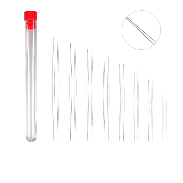 PandaHall Stainless Steel Collapsible Big Eye Beading Needles, Seed Bead Needle, with Storage Tube, Red, 45~160x15mm, 17pcs/set Stainless...
PandaHall Stainless Steel Collapsible Big Eye Beading Needles, Seed Bead Needle, with Storage Tube, Red, 45~160x15mm, 17pcs/set Stainless...