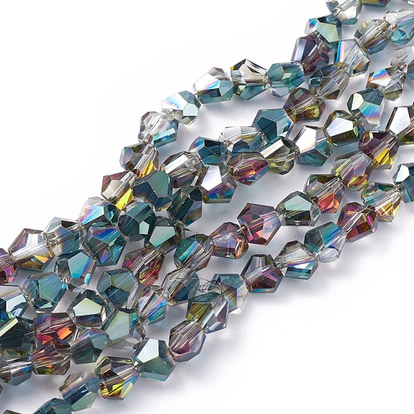 PandaHall Electroplate Glass Beads Strands, Half Plated, Faceted, teardrop, Colorful, 7x8x6.5mm, Hole: 1.2mm, about 70pcs/strand, 18.1 inch...
PandaHall Electroplate Glass Beads Strands, Half Plated, Faceted, teardrop, Colorful, 7x8x6.5mm, Hole: 1.2mm, about 70pcs/strand, 18.1 inch...