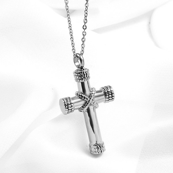 PandaHall Titanium Steel Memorial Jewelry Urn Ashes Pendants, Cross, Silver, 37x21x8.5mm, Hole: 4mm Titanium Steel Cross
PandaHall Titanium Steel Memorial Jewelry Urn Ashes Pendants, Cross, Silver, 37x21x8.5mm, Hole: 4mm Titanium Steel Cross