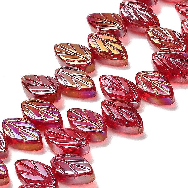 PandaHall Electroplate Glass Beads Strands, Leaf, Red, 11x7x4mm, Hole: 0.8mm, about 78~80pcs/strand, 18.66~18.74''(47.4~47.6cm) Glass Leaf...
PandaHall Electroplate Glass Beads Strands, Leaf, Red, 11x7x4mm, Hole: 0.8mm, about 78~80pcs/strand, 18.66~18.74''(47.4~47.6cm) Glass Leaf...