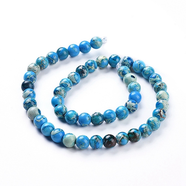 PandaHall Natural Imperial Jasper Beads Strands, Dyed, Round, Blue, 8mm, Hole: 2mm, about 50pcs/strand, 15.16 inch(38.5cm) Imperial Jasper...
PandaHall Natural Imperial Jasper Beads Strands, Dyed, Round, Blue, 8mm, Hole: 2mm, about 50pcs/strand, 15.16 inch(38.5cm) Imperial Jasper...
