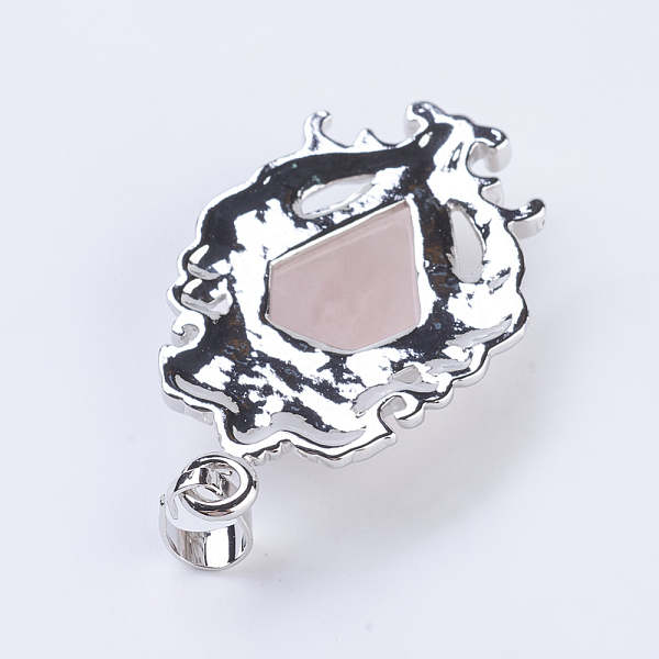 PandaHall Natural Rose Quartz Pendants, with Brass Findings, Flower with Diamond Shape, Platinum, 41.5x26x7.5~8mm, Hole: 5x7.5~8mm Rose...
PandaHall Natural Rose Quartz Pendants, with Brass Findings, Flower with Diamond Shape, Platinum, 41.5x26x7.5~8mm, Hole: 5x7.5~8mm Rose...