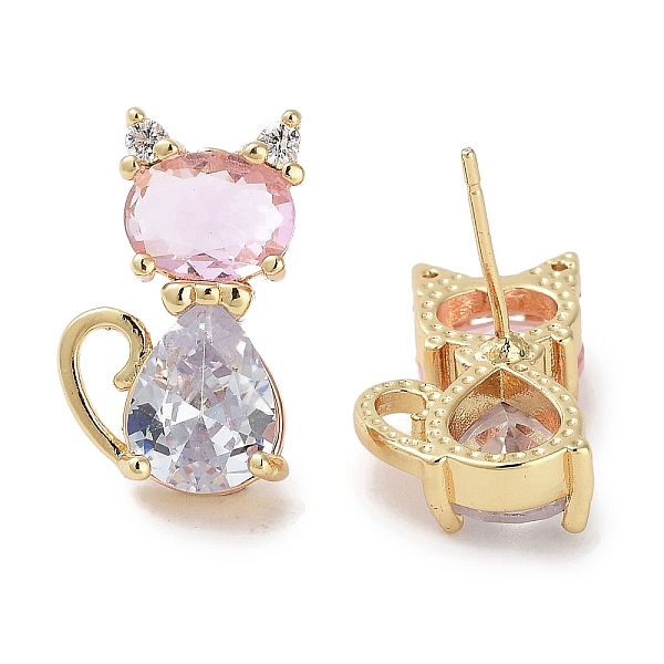 PandaHall Cat Shape Brass Micro Pave Cubic Zirconia Stud Earrings for Women, with Glass, Long-Lasting Plated, Cadmium Free & Lead Free, Real..., Pink
PandaHall Cat Shape Brass Micro Pave Cubic Zirconia Stud Earrings for Women, with Glass, Long-Lasting Plated, Cadmium Free & Lead Free, Real..., Pink