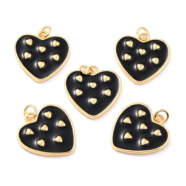 PandaHall Real 18K Gold Plated Brass Pendants, with Enamel, Long-Lasting Plated, Heart, Black, 20x19x2.5mm, Jump Ring: 5x1mm, 3mm Inner...
PandaHall Real 18K Gold Plated Brass Pendants, with Enamel, Long-Lasting Plated, Heart, Black, 20x19x2.5mm, Jump Ring: 5x1mm, 3mm Inner...