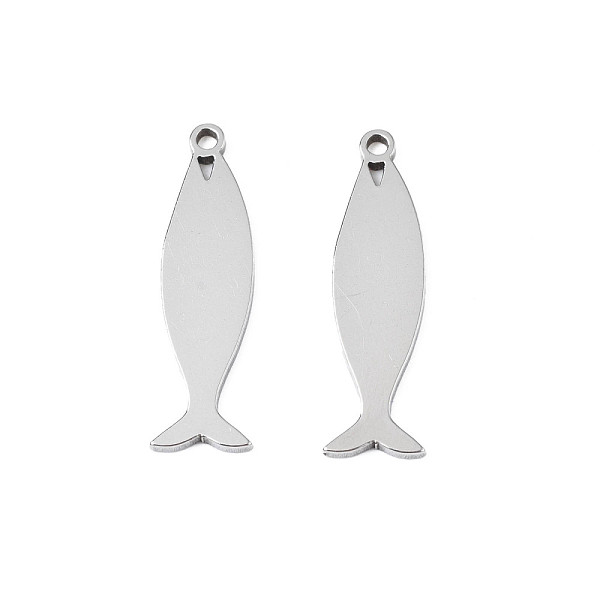 PandaHall 304 Stainless Steel Pendants, Fish, Stainless Steel Color, 26x6.5x1mm, Hole: 1.4mm 304 Stainless Steel Fish
PandaHall 304 Stainless Steel Pendants, Fish, Stainless Steel Color, 26x6.5x1mm, Hole: 1.4mm 304 Stainless Steel Fish