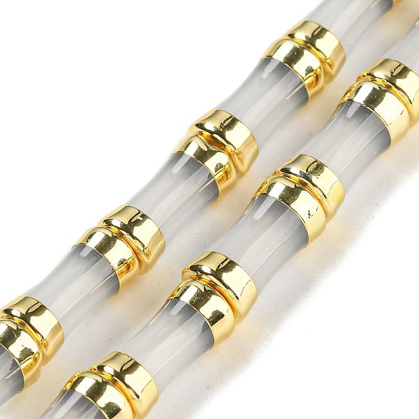 PandaHall Glass Beads, with Golden Tone Brass Ends, Bamboo Stick, WhiteSmoke, 12.7x6mm, Hole: 1.1mm, about 30pcs/strand, 14.96 inch(38cm)..., White
PandaHall Glass Beads, with Golden Tone Brass Ends, Bamboo Stick, WhiteSmoke, 12.7x6mm, Hole: 1.1mm, about 30pcs/strand, 14.96 inch(38cm)..., White