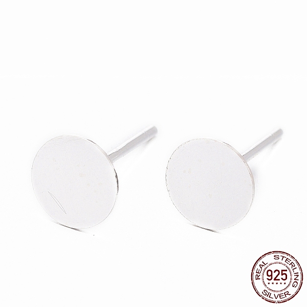 PandaHall 925 Sterling Silver Round Flat Pad Stud Earring Findings, with 925 Stamp, Silver, 11.5x6mm, Pin: 0.8mm Sterling Silver Silver
PandaHall 925 Sterling Silver Round Flat Pad Stud Earring Findings, with 925 Stamp, Silver, 11.5x6mm, Pin: 0.8mm Sterling Silver Silver