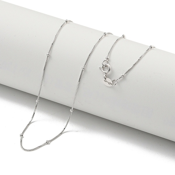 PandaHall 925 Sterling Silver Box Chain Necklaces, Real Platinum Plated, 18.27 inch(46.4cm) Sterling Silver
PandaHall 925 Sterling Silver Box Chain Necklaces, Real Platinum Plated, 18.27 inch(46.4cm) Sterling Silver