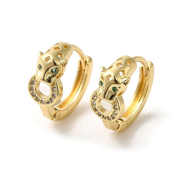 PandaHall Leopard Head Brass Hoop Earrings, with Cubic Zirconia, Real 18K Gold Plated, 15x17x7mm Cubic Zirconia Leopard Multicolor
PandaHall Leopard Head Brass Hoop Earrings, with Cubic Zirconia, Real 18K Gold Plated, 15x17x7mm Cubic Zirconia Leopard Multicolor