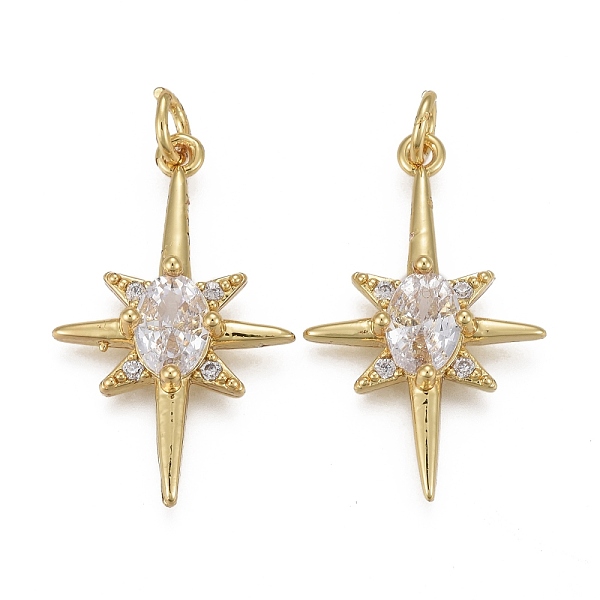 PandaHall Brass Micro Pave Clear Cubic Zirconia Pendants, with Jump Rings, Long-Lasting Plated, Shining Star, Real 18K Gold Plated...
PandaHall Brass Micro Pave Clear Cubic Zirconia Pendants, with Jump Rings, Long-Lasting Plated, Shining Star, Real 18K Gold Plated...