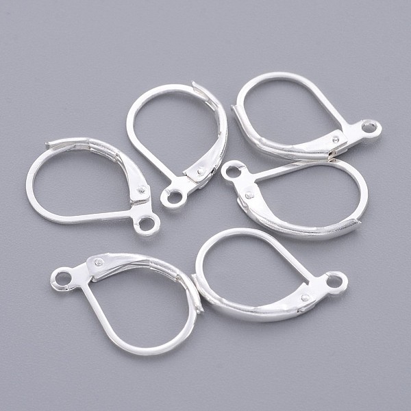 PandaHall Brass Leverback Earring Findings, with Loop, Cadmium Free & Nickel Free & Lead Free, Silver Color Plated, about 10mm wide, 15mm...
PandaHall Brass Leverback Earring Findings, with Loop, Cadmium Free & Nickel Free & Lead Free, Silver Color Plated, about 10mm wide, 15mm...