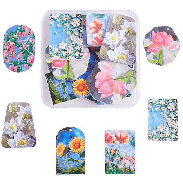 PandaHall 24Pcs 6 Style Acrylic Pendants, 3D Printed, Rectangle & Trapezoid & Oval & Arch Pattern, Floral Pattern...
PandaHall 24Pcs 6 Style Acrylic Pendants, 3D Printed, Rectangle & Trapezoid & Oval & Arch Pattern, Floral Pattern...
