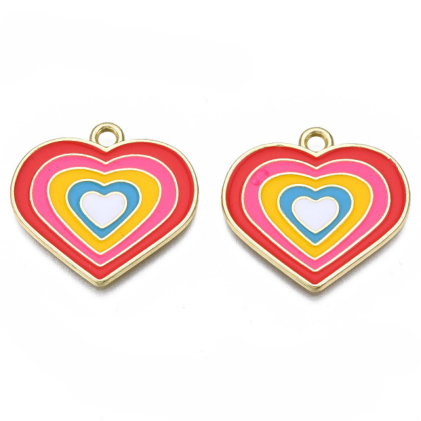 PandaHall Rack Plating Alloy Pendants, with Enamel, Cadmium Free & Lead Free, Heart, Light Gold, 23x25x1.5mm, Hole: 2mm Alloy+Enamel Heart
PandaHall Rack Plating Alloy Pendants, with Enamel, Cadmium Free & Lead Free, Heart, Light Gold, 23x25x1.5mm, Hole: 2mm Alloy+Enamel Heart