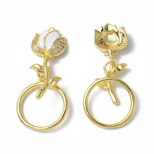 PandaHall Brass Micro Pave Clear Cubic Zirconia Toggle Clasp, with Enamel, Rose, Real 18K Gold Plated, White, Ring:18.5x16.5x1.5mm, Rose...
PandaHall Brass Micro Pave Clear Cubic Zirconia Toggle Clasp, with Enamel, Rose, Real 18K Gold Plated, White, Ring:18.5x16.5x1.5mm, Rose...