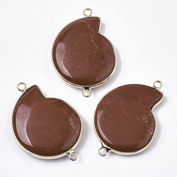 PandaHall Natural Red Jasper Links Connectors, with Light Gold Brass Edge, Spiral Shell Shape, 41~42x29x6mm, Hole: 2mm Red Jasper Shell...
PandaHall Natural Red Jasper Links Connectors, with Light Gold Brass Edge, Spiral Shell Shape, 41~42x29x6mm, Hole: 2mm Red Jasper Shell...