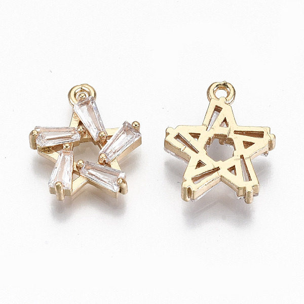 PandaHall Brass Micro Pave Cubic Zirconia Charms, Light Gold, Long-Lasting Plated, Cadmium Free & Lead Free, Star, Clear, 14x12x3mm, Hole...
PandaHall Brass Micro Pave Cubic Zirconia Charms, Light Gold, Long-Lasting Plated, Cadmium Free & Lead Free, Star, Clear, 14x12x3mm, Hole...