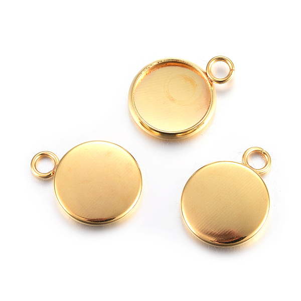 PandaHall Rack Plating 304 Stainless Steel Pendant Cabochon Settings, Plain Edge Bezel Cups, Flat Round, Real 24K Gold Plated, Tray: 10mm...
PandaHall Rack Plating 304 Stainless Steel Pendant Cabochon Settings, Plain Edge Bezel Cups, Flat Round, Real 24K Gold Plated, Tray: 10mm...