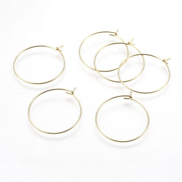 PandaHall 316 Surgical Stainless Steel Hoop Earring Findings, Wine Glass Charms Findings, Golden, 20~21 Gauge, 33.9~34.9x29.1~29.8x0.7~0.8mm...
PandaHall 316 Surgical Stainless Steel Hoop Earring Findings, Wine Glass Charms Findings, Golden, 20~21 Gauge, 33.9~34.9x29.1~29.8x0.7~0.8mm...