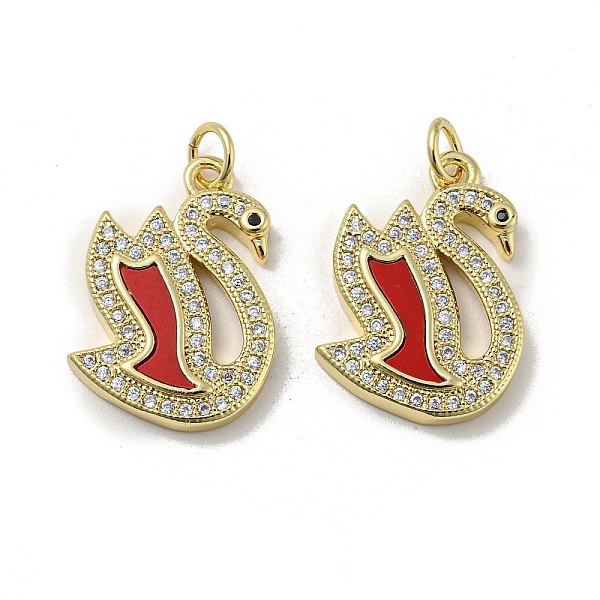 PandaHall Brass Micro Pave Cubic Zirconia Pendants, with Synthetic Turquoise, Swan, FireBrick, 21x13.5x3mm Brass+Cubic Zirconia Swan Red
PandaHall Brass Micro Pave Cubic Zirconia Pendants, with Synthetic Turquoise, Swan, FireBrick, 21x13.5x3mm Brass+Cubic Zirconia Swan Red