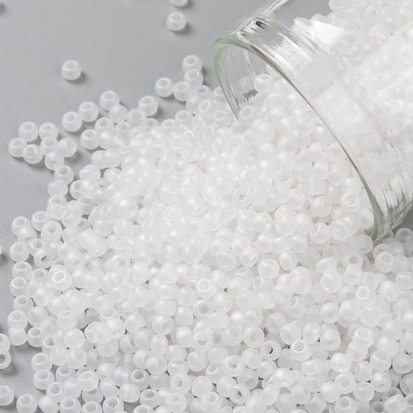 PandaHall TOHO Round Seed Beads, Japanese Seed Beads, (161F) Transparent AB Frost Crystal, 11/0, 2.2mm, Hole: 0.8mm, about 5555pcs/50g Glass..., White
PandaHall TOHO Round Seed Beads, Japanese Seed Beads, (161F) Transparent AB Frost Crystal, 11/0, 2.2mm, Hole: 0.8mm, about 5555pcs/50g Glass..., White