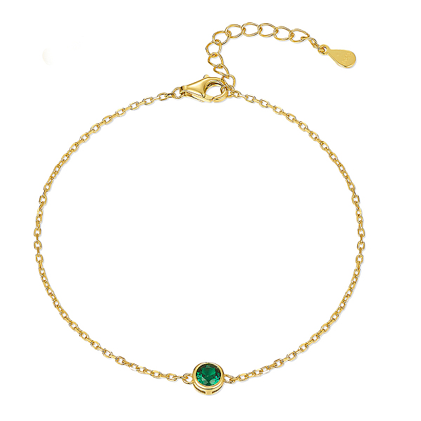 PandaHall 925 Sterling Silver Pave Green Cubic Zirconia Cable Chain Bracelets, Oval Link Bracelets for Women, Golden Sterling Silver Oval...
PandaHall 925 Sterling Silver Pave Green Cubic Zirconia Cable Chain Bracelets, Oval Link Bracelets for Women, Golden Sterling Silver Oval...