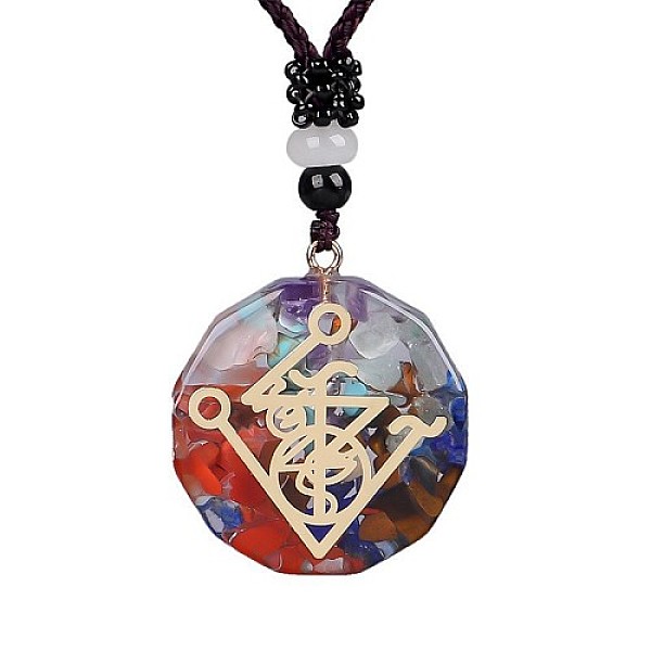 PandaHall Orgonite Chakra Natural & Synthetic Mixed Stone Pendant Necklaces, Nylon Thread Necklace for Women, Flat Round, Triangle, 25.59...
PandaHall Orgonite Chakra Natural & Synthetic Mixed Stone Pendant Necklaces, Nylon Thread Necklace for Women, Flat Round, Triangle, 25.59...