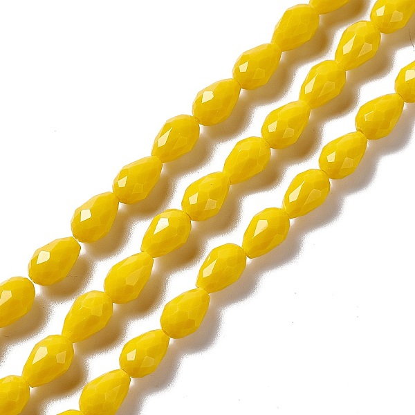 PandaHall Faceted Glass Beads Strands, Teardrop, Gold, 12x8~9mm, Hole: 1.2mm, about 57pcs/strand, 23.74''(60.3cm) Glass Teardrop Gold
PandaHall Faceted Glass Beads Strands, Teardrop, Gold, 12x8~9mm, Hole: 1.2mm, about 57pcs/strand, 23.74''(60.3cm) Glass Teardrop Gold