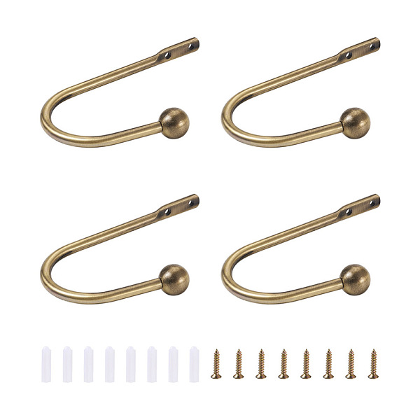 PandaHall Zinc Alloy U Shape Hook Hangers Curtain, with Plastic Nut and Alloy Screws, for Bag Clothes Curtain Hanging Holder, Antique Bronze...
PandaHall Zinc Alloy U Shape Hook Hangers Curtain, with Plastic Nut and Alloy Screws, for Bag Clothes Curtain Hanging Holder, Antique Bronze...