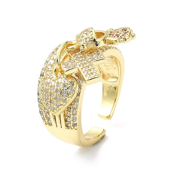 PandaHall Rack Plating Brass Micro Pave Cubic Zirconia Open Cuff Rings, Cadmium Free & Lead Free, Long-Lasting Plated, Real 18K Gold Plated...
PandaHall Rack Plating Brass Micro Pave Cubic Zirconia Open Cuff Rings, Cadmium Free & Lead Free, Long-Lasting Plated, Real 18K Gold Plated...