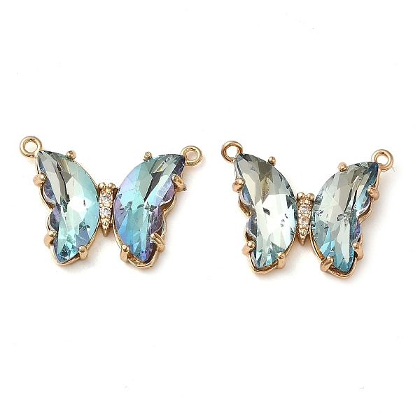 PandaHall Brass Pave Faceted Glass Connector Charms, Golden Tone Butterfly Links, Light Cyan, 17.5x23x5mm, Hole: 0.9mm Brass+Glass Butterfly
PandaHall Brass Pave Faceted Glass Connector Charms, Golden Tone Butterfly Links, Light Cyan, 17.5x23x5mm, Hole: 0.9mm Brass+Glass Butterfly
