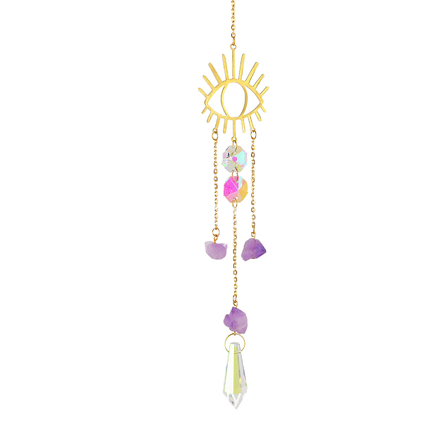 PandaHall Iron Hollow Big Pendant Decorations, Hanging Sun Catchers, K9 Crystal Glass, with Brass Findings, for Garden, Wedding, Lighting...
PandaHall Iron Hollow Big Pendant Decorations, Hanging Sun Catchers, K9 Crystal Glass, with Brass Findings, for Garden, Wedding, Lighting...