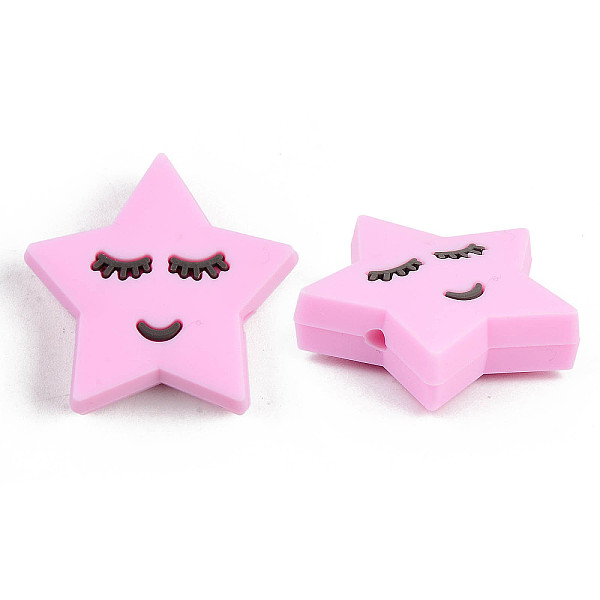 PandaHall Food Grade Eco-Friendly Silicone Focal Beads, Chewing Beads For Teethers, DIY Nursing Necklaces Making, Star, Pearl Pink...
PandaHall Food Grade Eco-Friendly Silicone Focal Beads, Chewing Beads For Teethers, DIY Nursing Necklaces Making, Star, Pearl Pink...