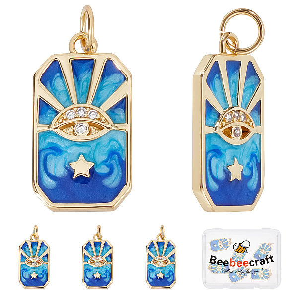 PandaHall Beebeecraft 1 Box 6Pcs Rectangle Charms 18K Gold Plated Brass Enamel Eye Star Cubic Zirconia Pendants Charm with Jump Ring for...
PandaHall Beebeecraft 1 Box 6Pcs Rectangle Charms 18K Gold Plated Brass Enamel Eye Star Cubic Zirconia Pendants Charm with Jump Ring for...
