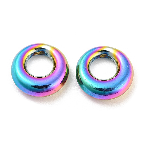 PandaHall 304 Stainless Steel Charms, Ring Charms, Rainbow Color, 11x11x3.5mm, Hole: 5mm 304 Stainless Steel Ring
PandaHall 304 Stainless Steel Charms, Ring Charms, Rainbow Color, 11x11x3.5mm, Hole: 5mm 304 Stainless Steel Ring