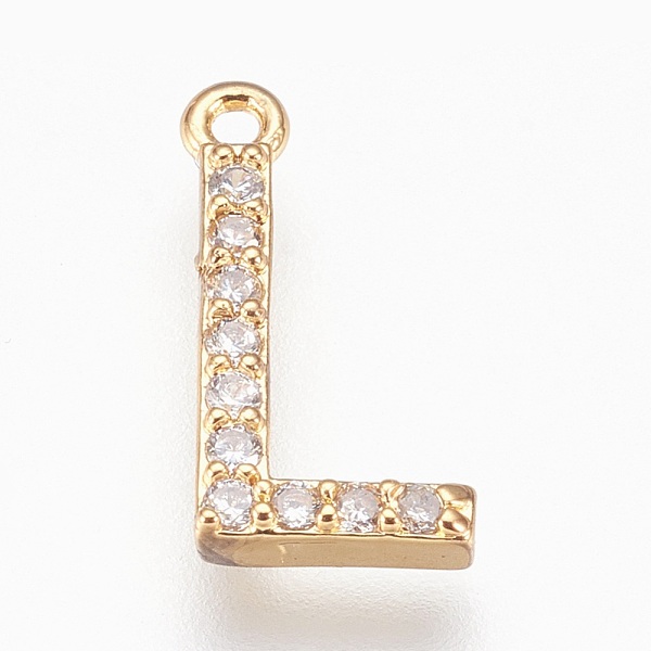 PandaHall Brass Letter Pendants, with Cubic Zirconia, Lead Free & Cadmium Free & Nickel Free, Long-Lasting Plated, Golden, Letter.L..., Clear
PandaHall Brass Letter Pendants, with Cubic Zirconia, Lead Free & Cadmium Free & Nickel Free, Long-Lasting Plated, Golden, Letter.L..., Clear