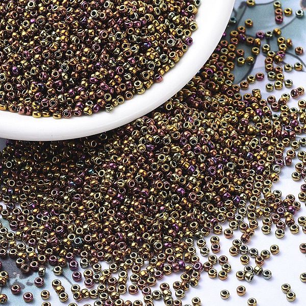 PandaHall MIYUKI Round Rocailles Beads, Japanese Seed Beads, 11/0, (RR462) Metallic Gold Iris, 2x1.3mm, Hole: 0.8mm, about 1111pcs/10g Glass...
PandaHall MIYUKI Round Rocailles Beads, Japanese Seed Beads, 11/0, (RR462) Metallic Gold Iris, 2x1.3mm, Hole: 0.8mm, about 1111pcs/10g Glass...