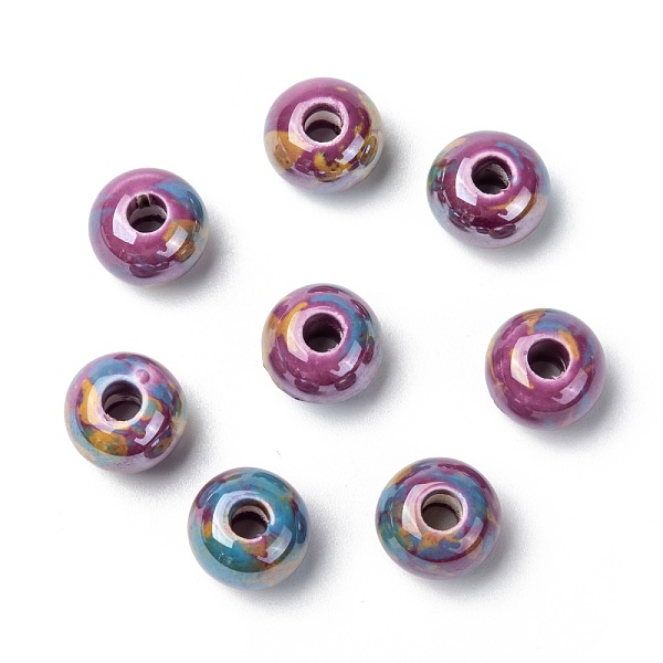 PandaHall Handmade Porcelain European Beads, Large Hole Beads, Pearlized, Rondelle, Orchid, 12x9mm, Hole: 4mm Porcelain Rondelle Purple
PandaHall Handmade Porcelain European Beads, Large Hole Beads, Pearlized, Rondelle, Orchid, 12x9mm, Hole: 4mm Porcelain Rondelle Purple