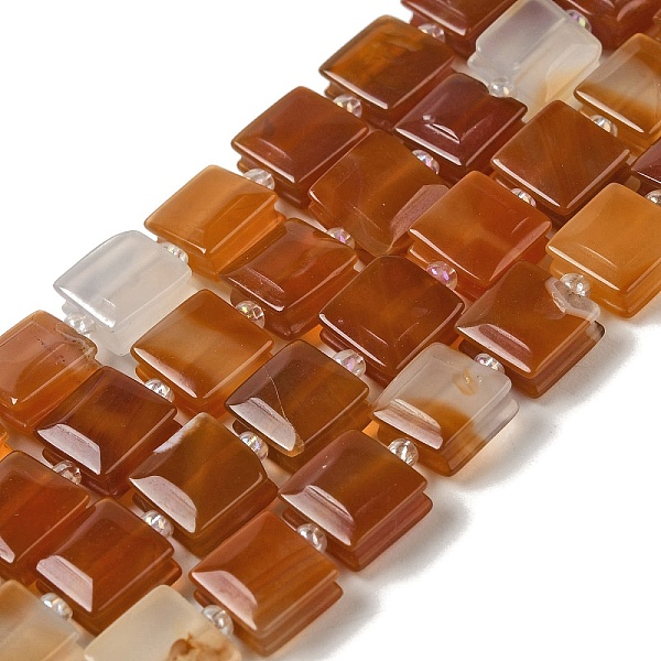 PandaHall Natural Red Agate Beads Strands, Dyed & Heated, Square, with Seed Beads, 10~10.5x10~10.5x5~5.5mm, Hole: 1.6mm, about 32pcs/strand...
PandaHall Natural Red Agate Beads Strands, Dyed & Heated, Square, with Seed Beads, 10~10.5x10~10.5x5~5.5mm, Hole: 1.6mm, about 32pcs/strand...