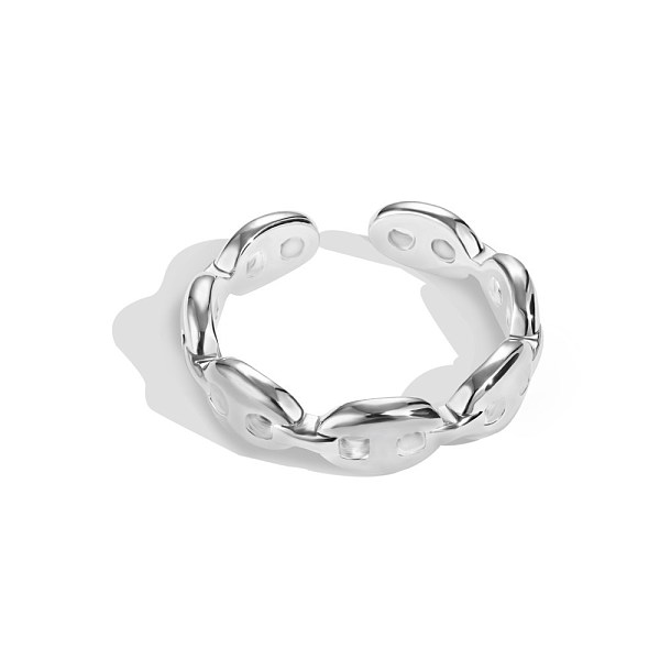 PandaHall 925 Sterling Silver Open Cuff Ring for Woman, Oval Chain Shape, Silver, US Size 5 3/4(16.3mm), 4.5mm Sterling Silver Oval
PandaHall 925 Sterling Silver Open Cuff Ring for Woman, Oval Chain Shape, Silver, US Size 5 3/4(16.3mm), 4.5mm Sterling Silver Oval