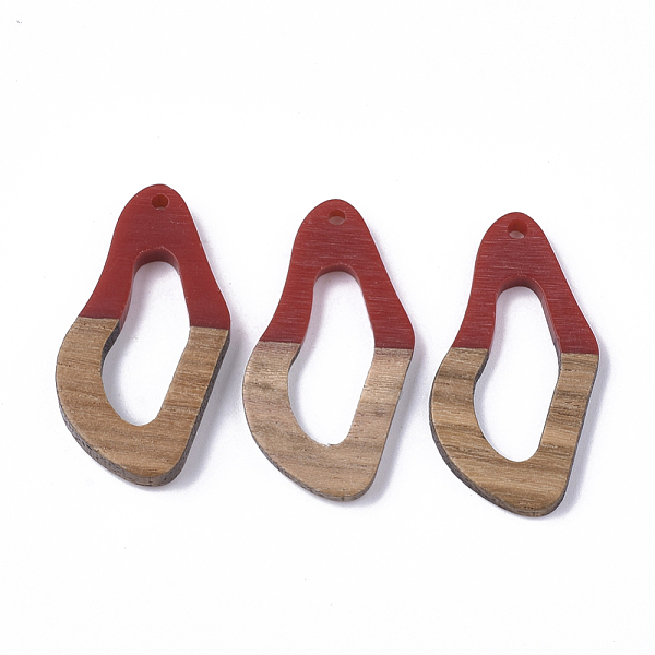 PandaHall Resin & Walnut Wood Pendants, Twisted Oval, FireBrick, 38x19.5x4mm, Hole: 2mm Resin+Wood Oval Red
PandaHall Resin & Walnut Wood Pendants, Twisted Oval, FireBrick, 38x19.5x4mm, Hole: 2mm Resin+Wood Oval Red