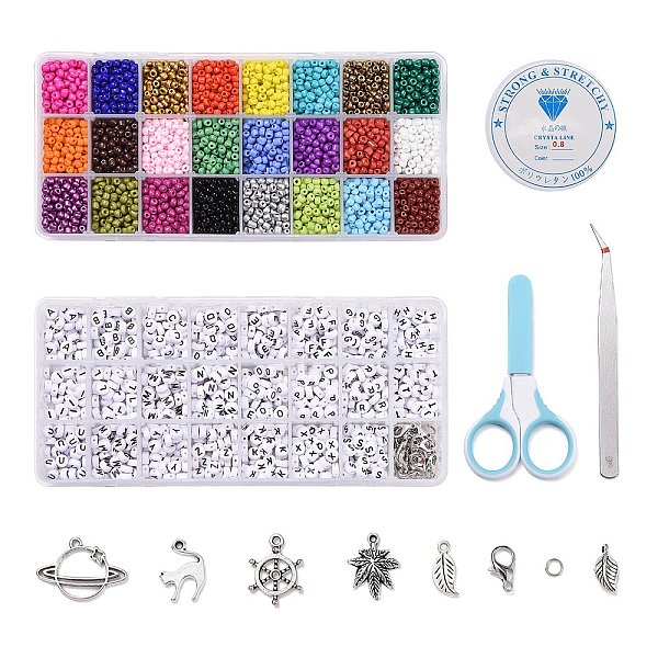 PandaHall DIY Stretch Jewelry Set Makings, with Acrylic Beads, Alloy Pendants, Glass Seed Beads, Elastic Crystal Thread, Iron Jump Rings and..., Multicolor
PandaHall DIY Stretch Jewelry Set Makings, with Acrylic Beads, Alloy Pendants, Glass Seed Beads, Elastic Crystal Thread, Iron Jump Rings and..., Multicolor