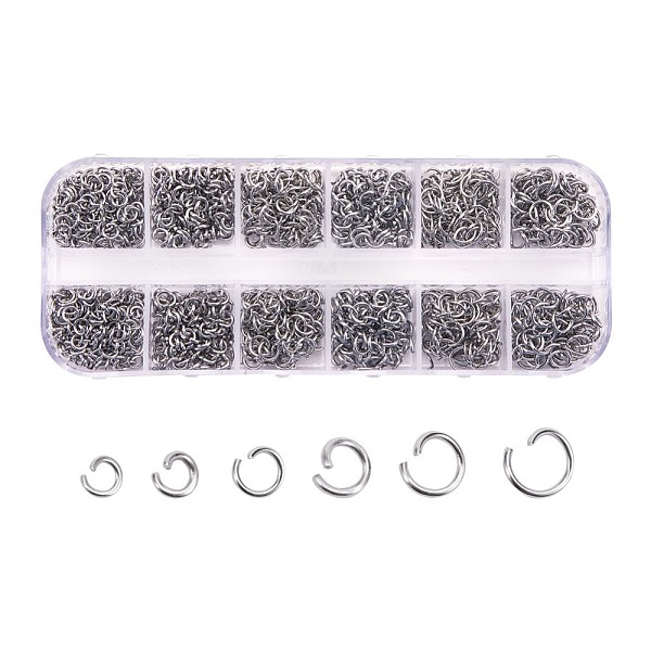 PandaHall Mixed 304 Stainless Steel Jump Rings, Stainless Steel Color, 20~21 Gauge, 4~6x0.7~0.8mm, Inner Diameter: 2.6~4.4mm, about...
PandaHall Mixed 304 Stainless Steel Jump Rings, Stainless Steel Color, 20~21 Gauge, 4~6x0.7~0.8mm, Inner Diameter: 2.6~4.4mm, about...
