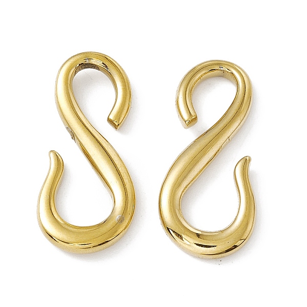 PandaHall Vacuum Plating 304 Stainless Steel S Hook Clasps, for Bracelets Making, Golden, 29x13x3mm, Hole: 5.5mm & 7mm 304 Stainless Steel
PandaHall Vacuum Plating 304 Stainless Steel S Hook Clasps, for Bracelets Making, Golden, 29x13x3mm, Hole: 5.5mm & 7mm 304 Stainless Steel