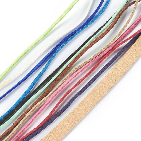 PandaHall Flat Faux Suede Cord, Faux Suede Lace, Mixed Color, 2.5x1.5mm, about 8~10m/bag Faux Suede Multicolor
PandaHall Flat Faux Suede Cord, Faux Suede Lace, Mixed Color, 2.5x1.5mm, about 8~10m/bag Faux Suede Multicolor