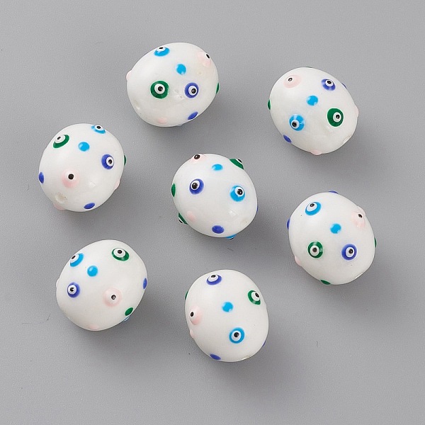 PandaHall Natural Freshwater Shell Beads, with Enamel, Oval with Evil Eye, 14.7~15.2x13~13.6x12.2~12.6mm, Hole: 1.2mm Freshwater Shell Oval..., White
PandaHall Natural Freshwater Shell Beads, with Enamel, Oval with Evil Eye, 14.7~15.2x13~13.6x12.2~12.6mm, Hole: 1.2mm Freshwater Shell Oval..., White