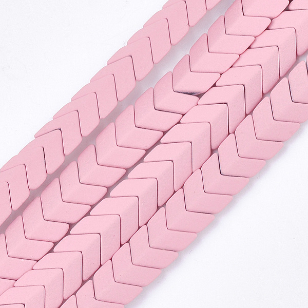 PandaHall Spray Painted Non-magnetic Synthetic Hematite Beads Strands, Matte Style, Arrow/Chevron, Pink, 7x8x4mm, Hole: 1mm, about...
PandaHall Spray Painted Non-magnetic Synthetic Hematite Beads Strands, Matte Style, Arrow/Chevron, Pink, 7x8x4mm, Hole: 1mm, about...