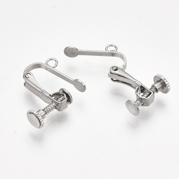 PandaHall 304 Stainless Steel Screw Clip Earring Converter, Spiral Ear Clip, for Non-Pierced Ears, with Loop and Round Flat Pad, Stainless...
PandaHall 304 Stainless Steel Screw Clip Earring Converter, Spiral Ear Clip, for Non-Pierced Ears, with Loop and Round Flat Pad, Stainless...