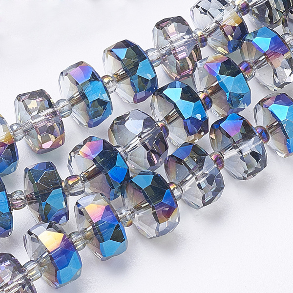PandaHall Electroplat Glass Beads Strands, Rainbow Plated, Faceted, Rondelle, Blue, 8x5mm, Hole: 1.2mm, about 80pcs/strand, 22.83 inch Glass...
PandaHall Electroplat Glass Beads Strands, Rainbow Plated, Faceted, Rondelle, Blue, 8x5mm, Hole: 1.2mm, about 80pcs/strand, 22.83 inch Glass...